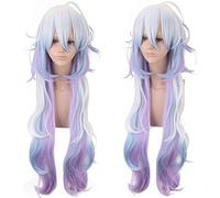 Perruque pour carnaval, vie nocturne, club, fête, déguisement, perruque Fgo Fate Grand Order Merlin Forme Multicolore dégradé Cos Fake
