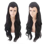 Perruque pour carnaval, vie nocturne, fête, déguisement, cosplay, épée, filet trois noirs, crochet à la main, pointe de beauté, costume oriental invaincu