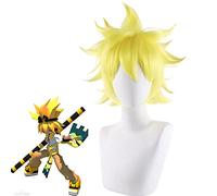 Perruque pour carnaval, vie nocturne, fête, déguisement, cosplay, perruque Bumpy World Guardross dorée forme explosion