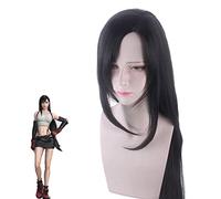 Perruque pour carnaval, vie nocturne, fête, déguisement, cosplay, perruque Ff7 7 Remake Edition Tifa Lockhart Noir naturel