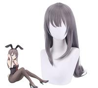Perruque pour carnaval, vie nocturne, fête, déguisement, cosplay, perruque Rascal Boy Will Not Dream Of Bunny Girl Senpai Mai Sakurajima