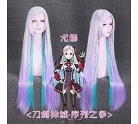 Perruque pour carnaval, vie nocturne, fête, déguisement, série controverse, Yuna Cos, perruque féminine, dessin animé, dégradé, cheveux longs et raides