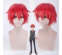 Perruque pour carnaval, vie nocturne, fête, déguisement, Ssss. Gulit Is Too Loud Red Reverse Curled Cheveux courts Cos Wig