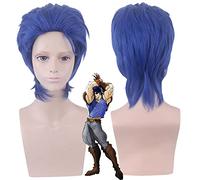 Perruque pour Carnival Nightlife CluI Party Dress Up Wig Jojo'S Bizarre Adventure Jonathan Josda Royal Blue Cos Wig