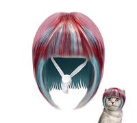 Perruque pour chat - Perruque colorée pour chats, personnages d'animaux cosplay, couvre-chefs antidérapants pour spectacles festifs, Halloween, Noël, photographie, réunion de famille