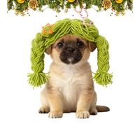 Perruque pour Chien | Accessoires Animaux Tresse Douce,Perruques Et Barrettes pour Costume De Chiot | pour Toutes Races Chiot Séance Photo Maison Jeu de Rôle Fête Noël Anniversaire Halloween