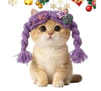 Perruque pour Chien,Accessoires De Tête Drôles Et Mignons - Perruque Cosplay pour Chiens et Chats,pour Toutes Races Chiot Chaton Photoshoot à Domicile Jeu de Rôle Halloween Noël Fête Anniversaire