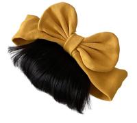 Perruque pour enfant avec frange avec nœud papillon - Accessoires pour cheveux pour un usage quotidien et voyage - Photo d'anniversaire