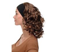 Perruque pour Femme Bandeau Volumineux Boucles Brun-Blond-Mix BRO-704-6T27