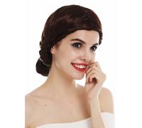 Perruque pour Femme Carnaval Tressée Dutt Costume Servante Moyen-âge Braun