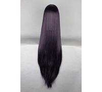 Perruque pour femme - Cheveux longs et lisses - 100 cm - Synthétique résistante à la chaleur - Pour cosplay, Halloween, carnaval, fête, cosplay - A-P H