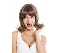 Perruque pour Femme Court Courbure Affiler 50er 60er Retro Braun