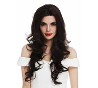 Perruque pour Femme Lace-Front Très Long Ondulés Ondulé Raie au Milieu Braun
