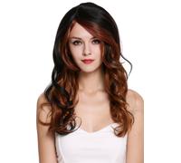 Perruque pour Femme Long Ondulés Raie Noir Braun Blond Rouge RGF-5905LD