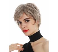 Perruque pour Femme Monofilament Court Marron Clair Argent Blond Argenté Méché