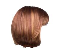 Perruque pour femme - Perruque brésilienne pour femme - Fibre noire haute température - Perruque en cheveux synthétiques africains - Faux couvre-chef - Perruque de cheveux humains sans longue (BW2