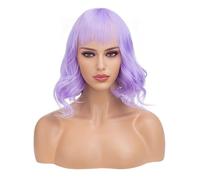 Perruque Pour Femme Perruques bouclées ondulées, perruques courtes bouclées, perruques naturelles for femmes, perruques for personnages de cosplay Perruque Lace Front Ondulée En Cheveux Naturels(01)
