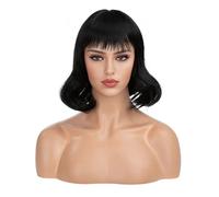 Perruque Pour Femme Perruques bouclées ondulées, perruques courtes bouclées, perruques naturelles for femmes, perruques for personnages de cosplay Perruque Lace Front Ondulée En Cheveux Naturels(06)
