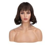 Perruque Pour Femme Perruques bouclées ondulées, perruques courtes bouclées, perruques naturelles for femmes, perruques for personnages de cosplay Perruque Lace Front Ondulée En Cheveux Naturels(03)