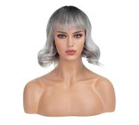 Perruque Pour Femme Perruques bouclées ondulées, perruques courtes bouclées, perruques naturelles for femmes, perruques for personnages de cosplay Perruque Lace Front Ondulée En Cheveux Naturels(02)