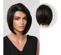 Perruque pour femme - Sassy Goods Lace Wig Women Short Hair - Including Hairnet - Black Hair - 30 cm