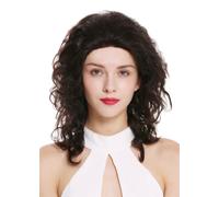 Perruque pour Femme Véritables Long Brun Foncé Nature Lace-Front Ondulés Bou