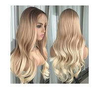 Perruque Pour femmes 24inches Body Wave Lace Front Wig Highlight Ash Blonde Lace Frontal Perruques Synthétiques Pré Pincées Longue Ondulé Synthétique Perruque en Dentelle for les Femmes Perruque quoti