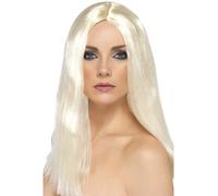 Perruque Pour Femmes Extra Longue Blonde Clair 44Cm Costume
