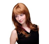 Perruque pour Femmes Longue Fraise Blonde Frange Raie Facile à Coiffer 4038