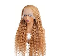 Perruque Pour femmes Perruque Lace Front Wig bou transparente HD, cheveux naturels ondulés, blond miel, pre-plucked, densité 200(20inches)