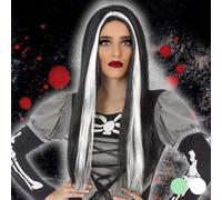 Perruque pour Halloween 118189 [60 cm] Blanc Noir Vert