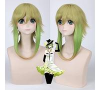 Perruque pour Halloween, fête de Noël, déguisement, perruque Cos perruque jaune-vert dégradé Vocaloid Camélia Gumi Anime perruque Couleur : Pl-648