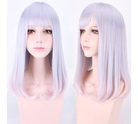 Perruque pour Halloween, fête de Noël, déguisement quotidien, Harajuku vent doux sœur Cos perruque Mori Girl Fan Loli Poire Fleur Bobo Faux cheveux