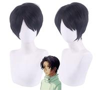 Perruque pour Halloween, Noël, fête, déguisement, cosplay, malédiction, Yigu Worry Too Pure Love Ares Noir 37 points Cheveux courts