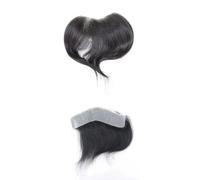 Perruque pour Homme 15 cm long Forehead Hairline Toupee for Men 0.06 mm PU V Loop Front Hair Piece(16x3.5cm,1B)