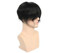 Perruque pour Homme Human Hair Toupee for Men,MoNo Base with PU Around Curly Wave Wigs(8"X10")