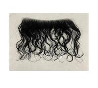 Perruque pour Homme Perruques De Cheveux Humains Bouclés Réalistes De 6 Pouces For Hommes, Postiches Humains, Systèmes De Postiches Complets, Prothèse Capillaire For Hommes(Black 25mm curly,2x16cm)