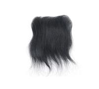 Perruque pour Homme Postiche frontal for homme de 15 cm, finition invisible HD, style V, imitation peau PU.(16x2.5cm,1B)