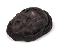 Perruque pour Homme Postiche mono fin à ligne de cheveux naturelle for hommes, système de remplacement de cheveux humains avec prothèse capillaire en NPU, perruques masculines(#2,6x9)