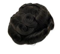 Perruque pour Homme Toupet capillaire for homme, prothèse capillaire en cheveux humains fins et doux, 20 x 25 cm, en polyuréthane injecté résistant.(2#,130 Density)