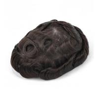 Perruque pour Homme Toupet for hommes dentelle française et base en PU toupet for hommes respirant prothèse de cheveux masculins toupet de cheveux humains perruque masculine brune unité de systèmes ca
