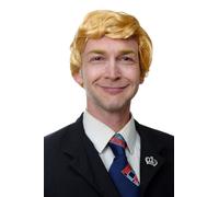 Perruque Pour Hommes Carnaval PRÉSIDENT Des États-Unis Acteur De Soap Blond