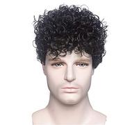 Perruque Pour Hommes, Perruques Synthétiques Courtes Et Bouclées, Perruque Quotidienne, Cheveux Naturels Bouclés, Résistants À La Chaleur, Respirants, Pour Halloween, Cosplay, Perruques Pour Hommes,