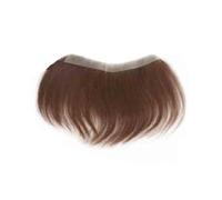 Perruque pour hommes PU Base hommes toupet cheveux humains ligne de frontale V boucle postiche front droit Toupet pour hommes(16x3cm)