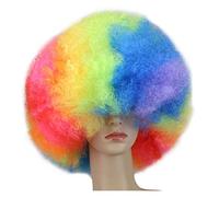 Perruque pour la Mode Culry Culry Cosplay Party Perruque Rouge Vert Pupple Rose Bleu Blue Blanc Blanc Blanc Jaune Jaune Dance Afro Wigs Synthétique perruques pour femmes Perruques de remplacement