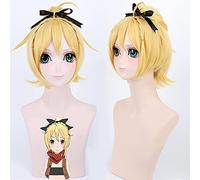 Perruque pour la vie zéro dans un autre monde Jaune Ferut Queue de cheval Cos Anime Wig