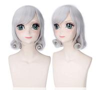 Perruque pour LOL Perruque Sweetheart Annie Faux Cheveux Argentés Blanc Court Bouclés Cosplay Perruque 334