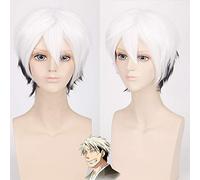 Perruque pour mariage Shooting Runway Catwalk Interview Cos Wig Silver Fairy Shigaraki Noir et Blanc Anti-déformation Anime Wig 054