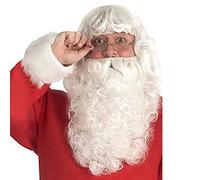 Perruque pour mariage, tir, défilé, interview, cos Santa perruque vieux grand-père barbu Père Noël barbe blanche