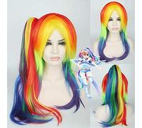 Perruque pour My Little Pony arc-en-ciel - Perruque cosplay - Perruque anime 296 - Couleur : tigre plus [queue de cheval]